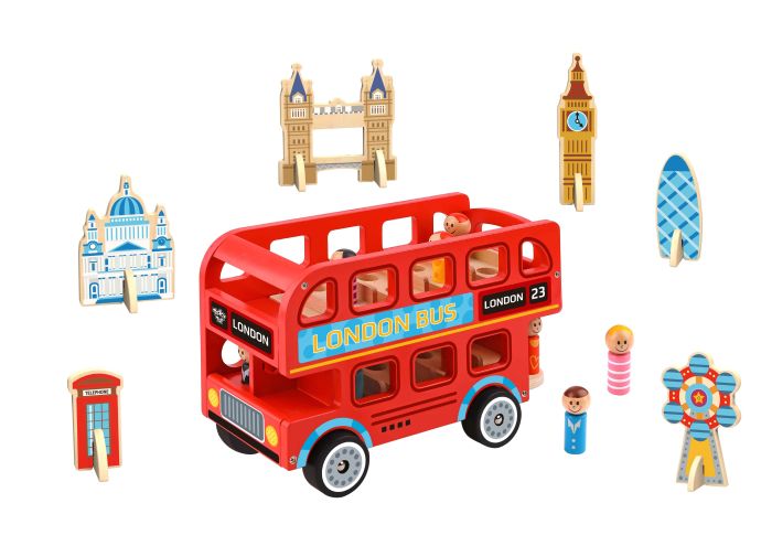 Tooky Toy Wooden London Bus
