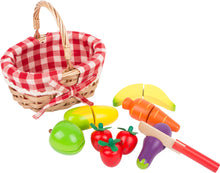 Load image into Gallery viewer, Small Foot Shopping Basket with Cuttable Fruits