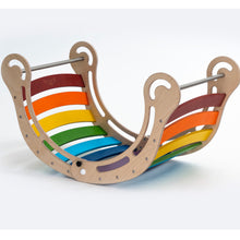 Load image into Gallery viewer, KateHaa Waldorf Inspired FOLDABLE XXL Rainbow Rocker Age 0-12