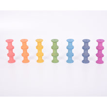 Load image into Gallery viewer, Tickit Loose Parts Rainbow Wooden Spools Single &amp; Sets