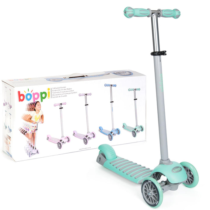 Boppi 3-Wheel Kids Scooter Age 3-8 - Green