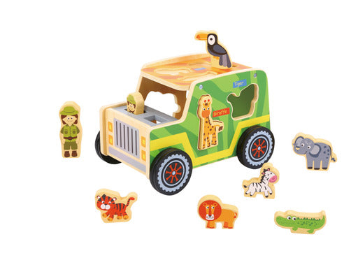 Tooky Toy Wooden Safari Jeep Set