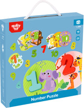 Load image into Gallery viewer, Tooky Toy Wooden Number Puzzle