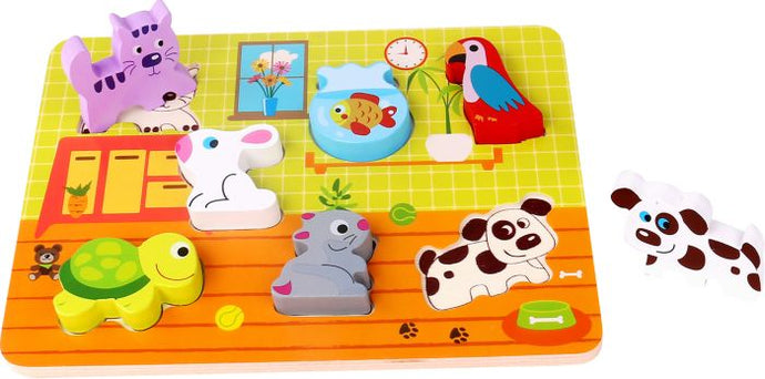 Tooky Toy Wooden Pets Chunky Puzzle