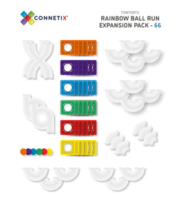Connetix 66 pc Ball Run Expansion Pack - Rainbow
