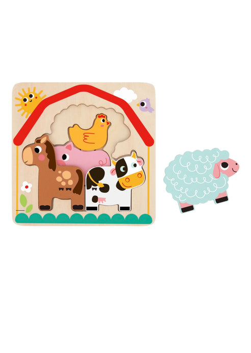 Tooky Wooden Multi-Layered Farm Puzzle
