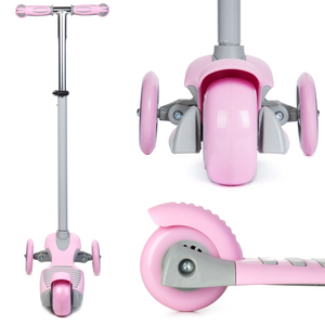 Boppi 3-Wheel Kids Scooter Age 3-8 - Pink