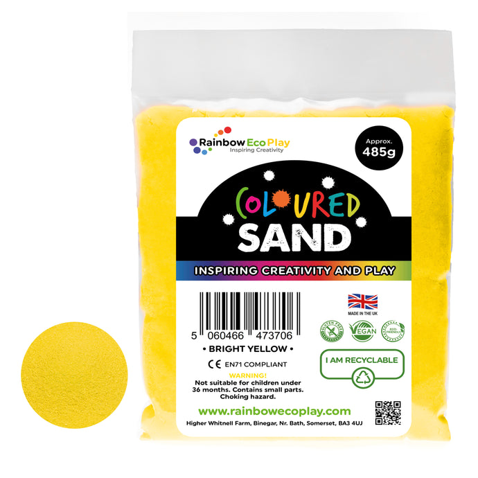 Rainbow Eco Play Coloured Sand Bright Yellow