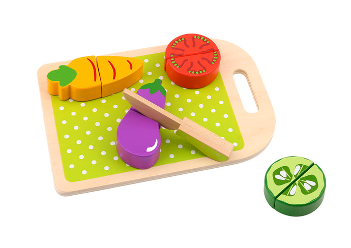 Tooky Toy Wooden Play Cutting Vegetables