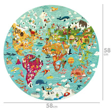 Load image into Gallery viewer, Boppi Round World Map Jigsaw Puzzle 150 Pieces