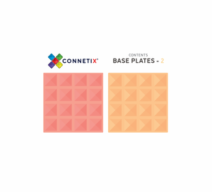 Connetix 2 Piece Base Plate Lemon & Peach Pack