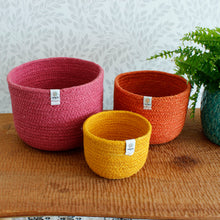 Load image into Gallery viewer, ReSpiin Tall Jute Basket Set x 3 Fire