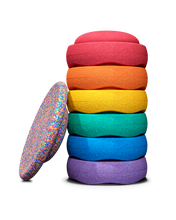 Load image into Gallery viewer, Stapelstein® Rainbow Classic Stepping Stones 6+1 Set