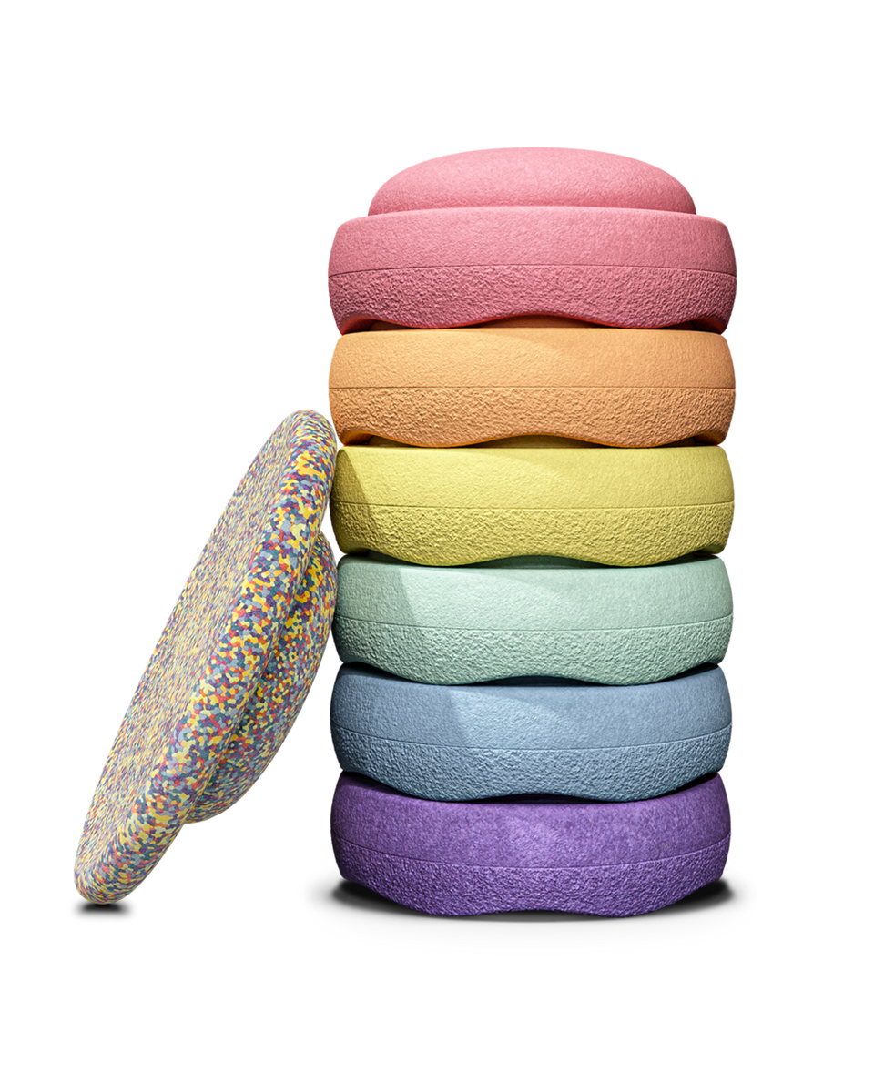 Stapelstein® Rainbow Pastel Stepping Stones 6+1 Set