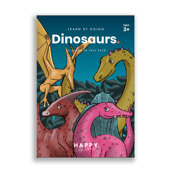 Happy Little Doers Learn Dinosaur Flashcards