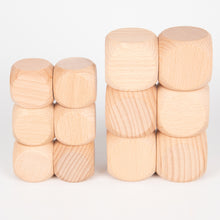 Load image into Gallery viewer, Tickit Loose Parts Beechwood Cubes 3pk 40mm 50mm