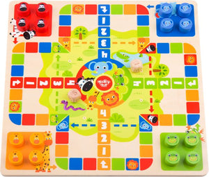 Tooky Wooden 2 in 1 Ludo And Snakes And Ladders