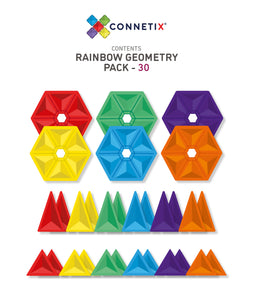 Connetix 30 pc Rainbow Geometry Pack