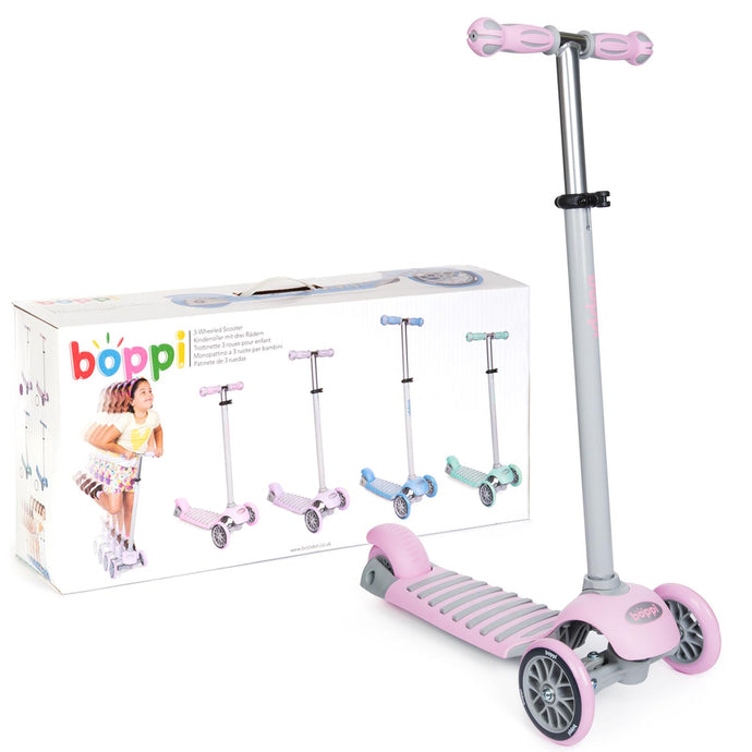 Boppi 3-Wheel Kids Scooter Age 3-8 - Pink